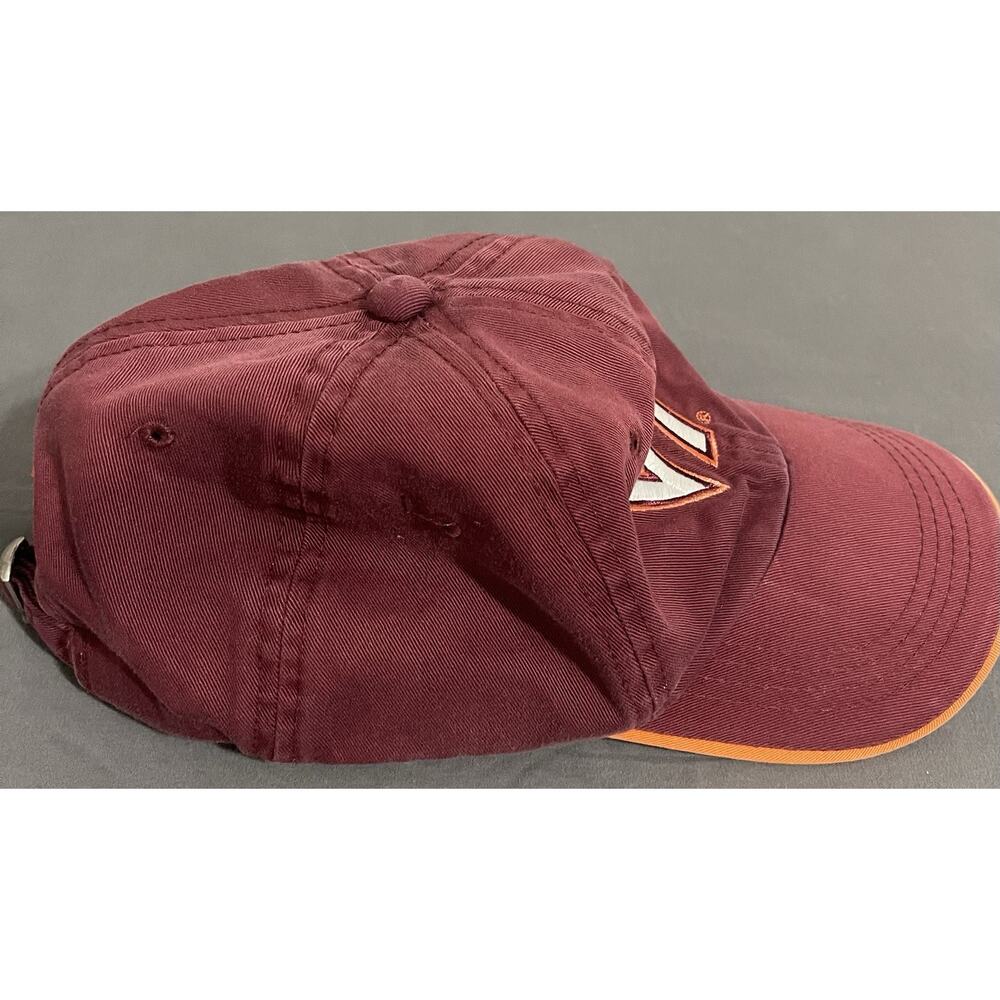 Signatures Official Virginia Tech Hokies Adjustable Hat Cap Maroon VT Logo - Picture 4 of 8